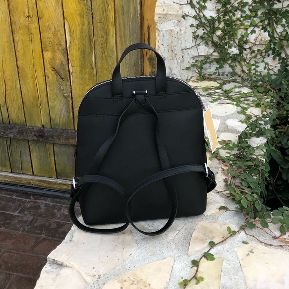 NWT Michael Kors LG Emmy Backpack black silver - Picture 3 of 7